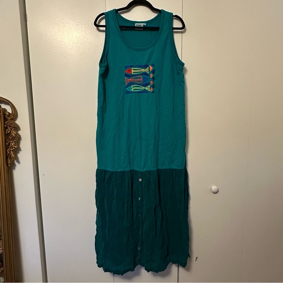 Johnny Was Vintage Embroidered Fish Tank Dress